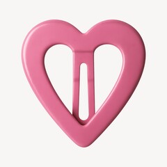 Naklejka premium Pink heart-shaped buckle accessory