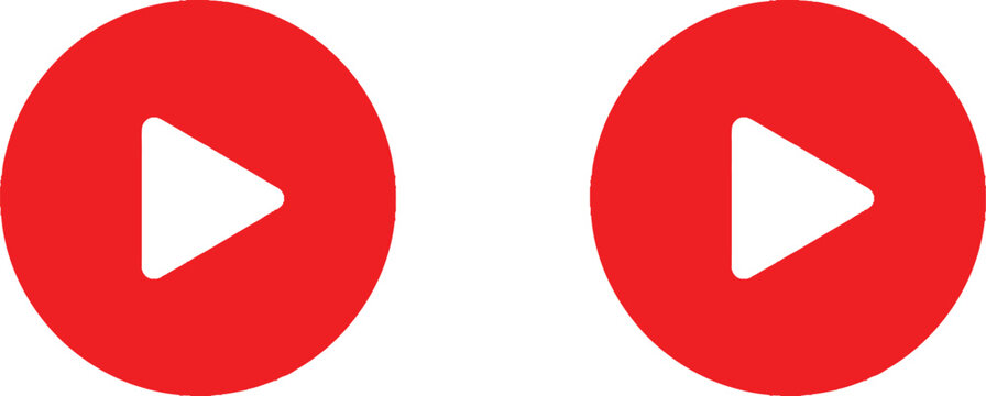 Red play button icon with white triangle inside