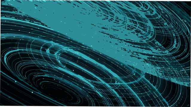 a dynamic swirling tunnel of light vector illustration abstract teal curves motion flow energy vortex spiral artwork graphic design background pattern