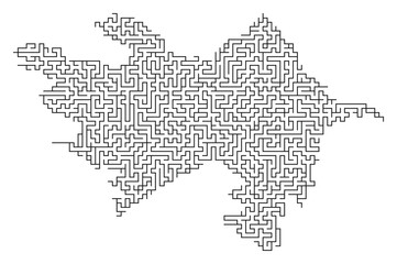 Obraz premium Abstract maze pattern design in symmetrical style