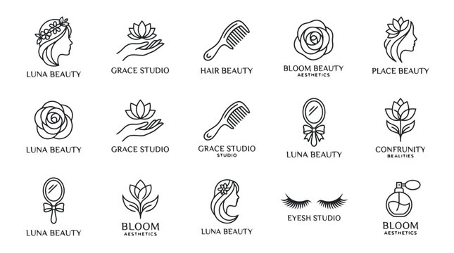 Beauty salon logo designs.