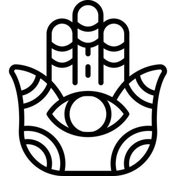 Hamsa line icon