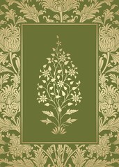 wedding card design, paisley floral pattern , India  © SIRIUS*
