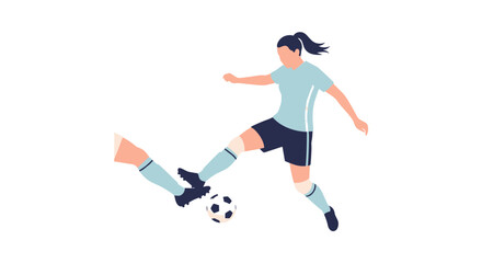 Obraz premium Soccer Player Kicking Ball in World Football Tournament Action Scene