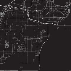 Obraz premium Yuma Arizona Vector Map, Detailed City Street Map Black and White Minimalist Line Art
