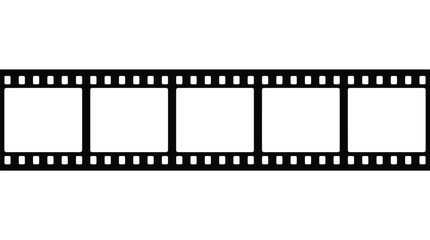 Fototapeta premium Blank cinema film strip vector illustration showing multiple frames for creative movie and video projects