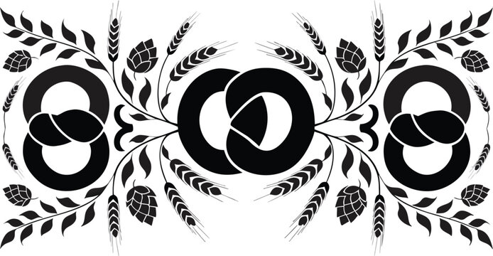Floral wedding border, black and white vector, ornate leaf design, elegant border template