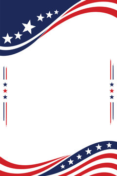 Us flag themed border with stars and stripes pattern usa flag red white blue independence day united states graphic resource border design patriotic border star border stripe border template