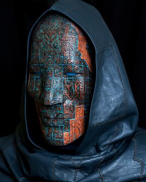 Futuristic mask avatars and mystical sci-fi masks
