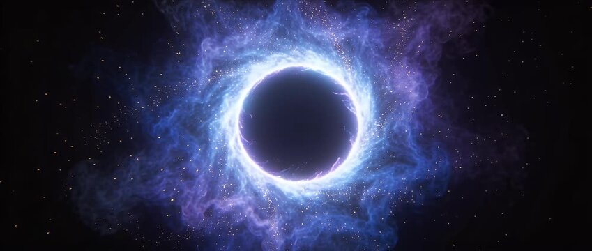 Cosmic portal energy ring glowing nebula vortex fantasy space background mysterious surreal art concept with abstract circle sci fi energy mystical light star field swirling cosmic vortex glowing