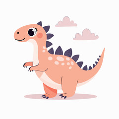 Fototapeta premium Cute Cartoon Dinosaur Illustration