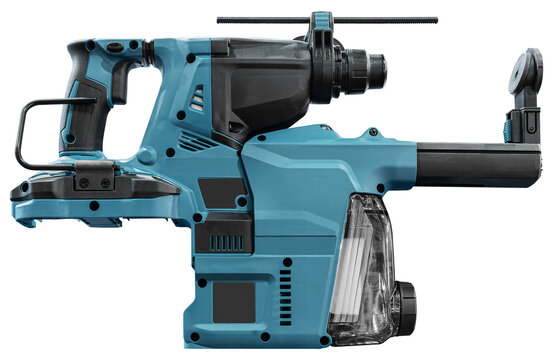 Blue cordless electric hammer drill