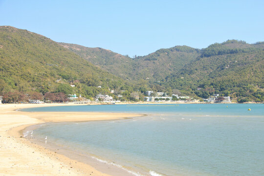 Beautiful Silvermine Beach in Mui Wo, Hong Kong