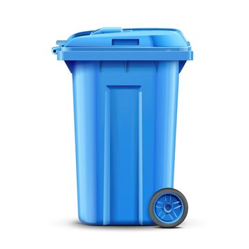 Blue Garbage Can - A Symbol of Waste Management