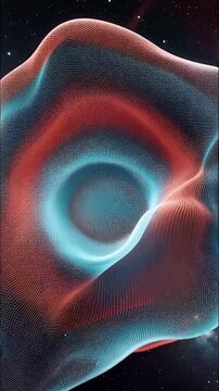 Mesmerizing Organic Abstract Wave Soft Coral and Cyan Blue Gradients Loop