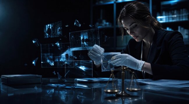 Cybersecurity expert analyzing digital evidence for AI deepfake detection and forensic investigation