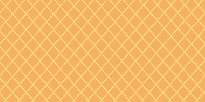 Seamless background pattern texture wafer waffle. Ice cream cone vector texture. Vector illustration