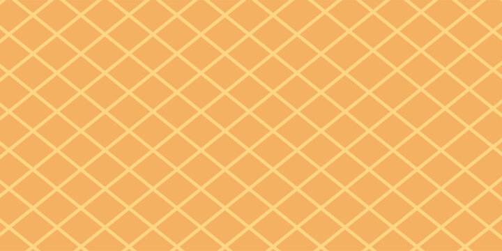Seamless background pattern texture wafer waffle. Ice cream cone vector texture. Vector illustration