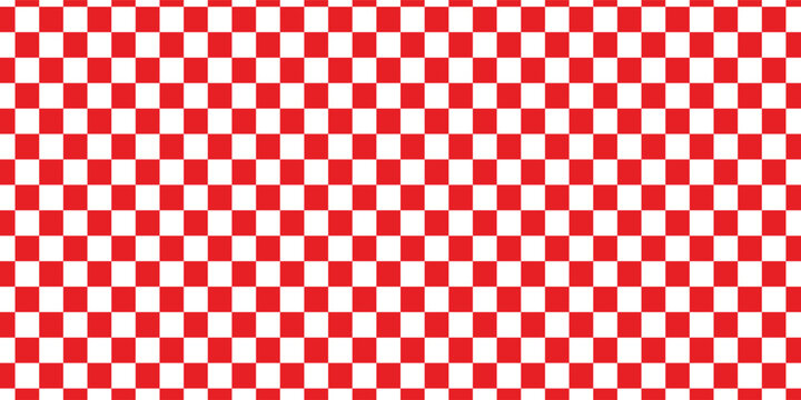 red white checkered seamless background. Red white graphic resource checkered pattern vector ilustartion. eps10