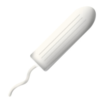 tampons period for girl on white background