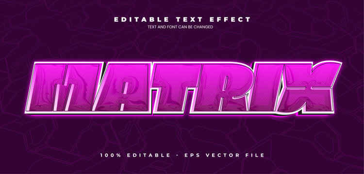 Matrix Editable Text Effect with Futuristic Robotic Armor Style