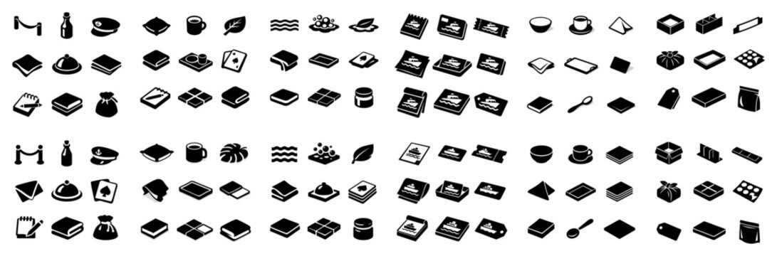 Bakery and kitchen vector symbols with cake, jar and spoon for infographic layout in outline vector art