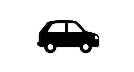 Obraz premium caricon, blackcaricon, car, vehicle, automobile, transport, travel, road, driving, sedan, hatchback, taxi, commute, mobility, black, silhouette, icon, vector, illustration