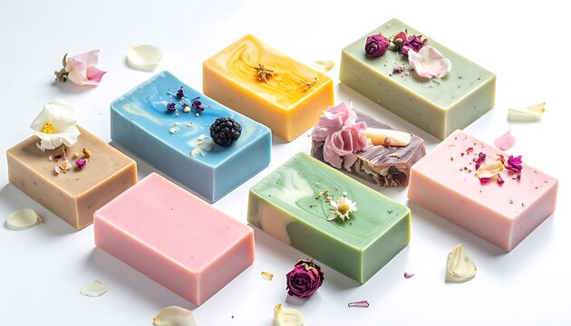 Colorful artisanal soaps