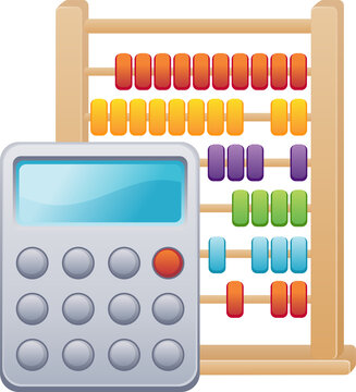 Calculator Abacus
Cartoon Calculator and Abacus Math Tools &mdash; Education Learning School Illustration on Transparent Background