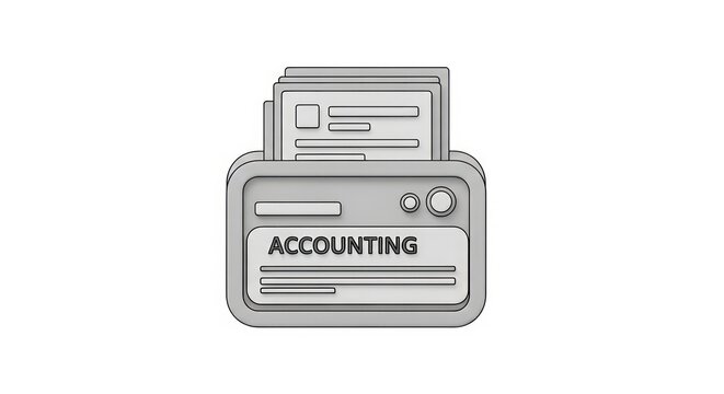 Accounting file folder with financial documents icon