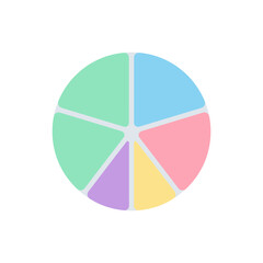 Fototapeta premium Colorful pie chart illustration on white background