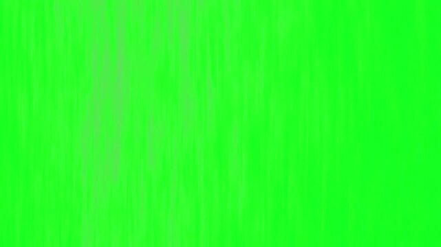 Slow moving gentle rain lines drifting downward over chroma key green screen background, peaceful calm summer afternoon shower layer for tranquil meditation video backing tracks.