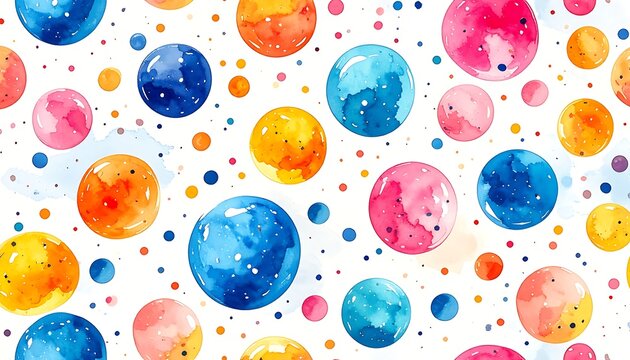 Colorful floating spheres