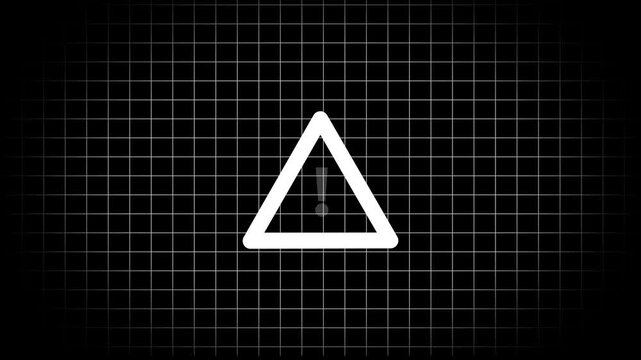 Alert warning sign Exclamation symbol, danger signal.warning attention white color animation icon signal alert risk safety danger road warning sign sign symbol animated on 4k video
