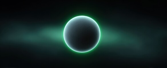 Fototapeta premium Radiant electric plasma orb on a polished dark corporate backdrop with dynamic neon waveforms.