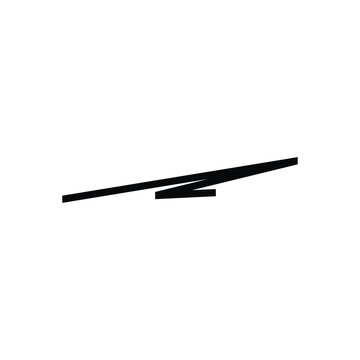 Minimalist Black Zigzag Callout Line Accent - Geometric Hand Drawn Underline Stroke and Marker Crossout Design Element