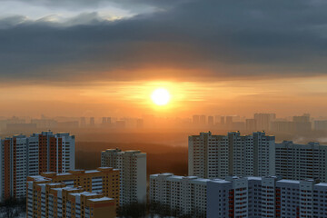 Fototapeta premium City skyline at sunrise