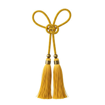 Gold wedding tassel hanging with bow knot decoration