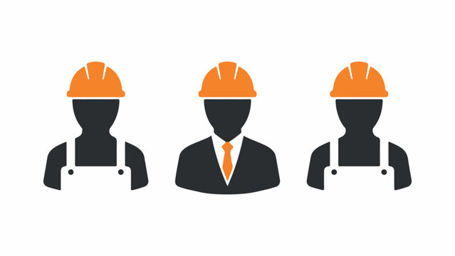 orange man worker with helmet