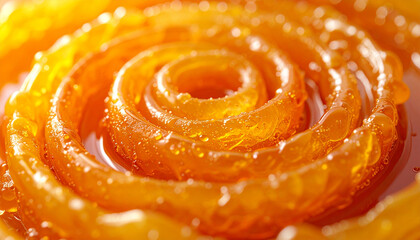 Fototapeta premium Delicious Orange Glazed Spiral Dessert