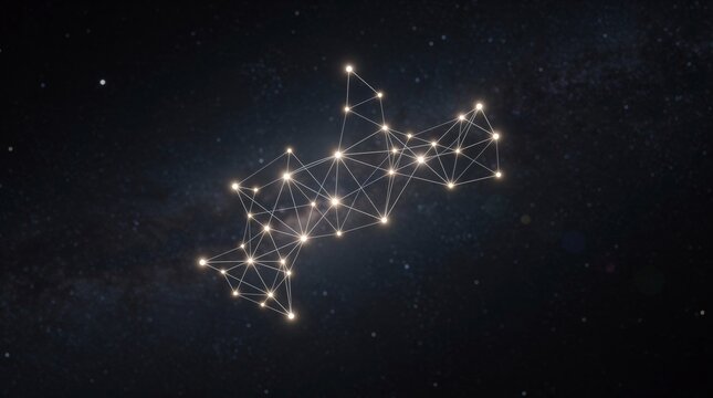 Glowing Constellation Network in Dark Space