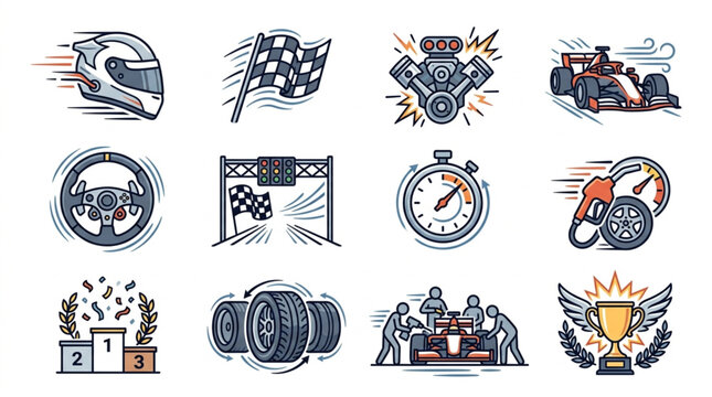Motorsport and Racing Icons Collection