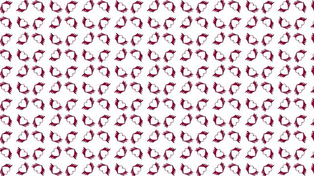 Hand Drawn Hearts Background Animation Loop