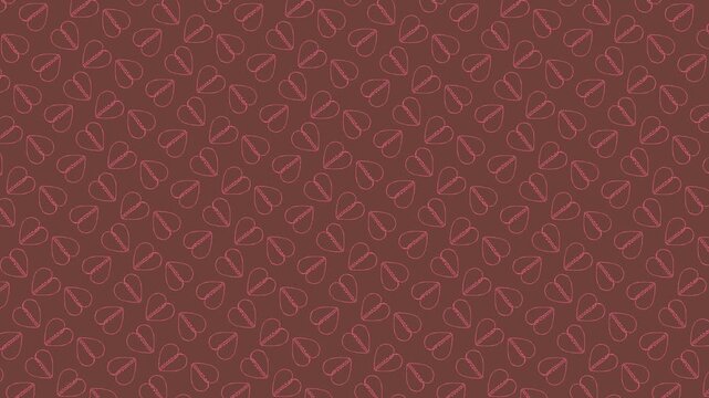 Hand Drawn Hearts Background Animation Loop