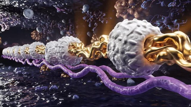 mRNA translation matrix and synchronized cellular protein assembly