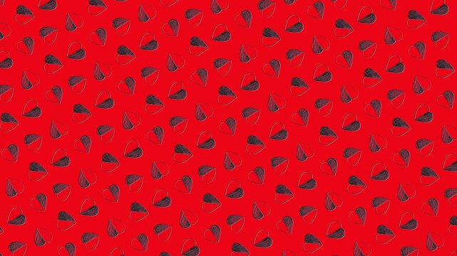 Hand Drawn Hearts Background Animation Loop