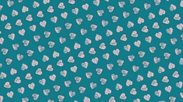 Hand Drawn Hearts Background Animation Loop