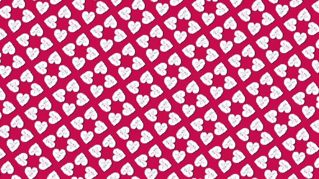 Hand Drawn Hearts Background Animation Loop