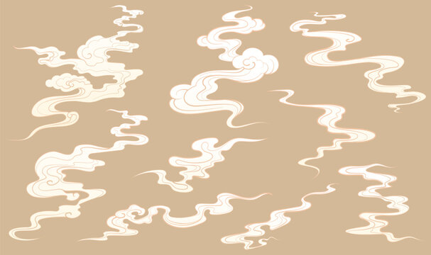 Oriental Cloud Motif Chinese Style Design Element Collection