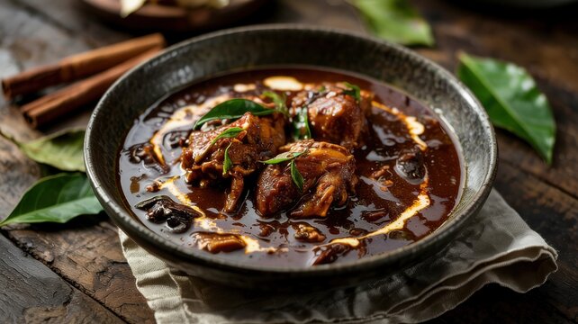 The famous dish of Indian cuisine is Kerala Chicken Curry or Nadan Kozhi Curry in traditional serving. This is the calling card of Kerala, known as the "land of spices".